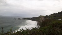 Uitzicht bij de Carrick-a-rede brug