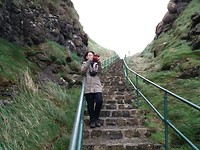 Foto's maken bij Dunluce Castle