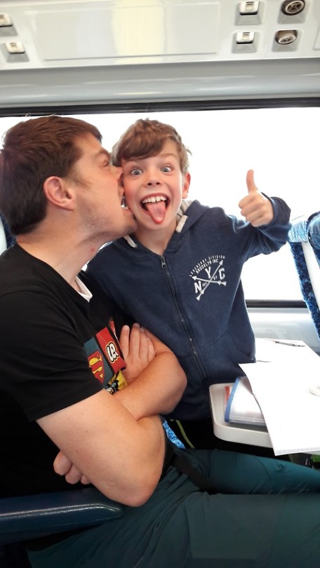 In de trein