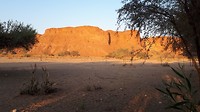 Als achtergrond van ons uitzicht: de fossilized dunes van Gondwana.