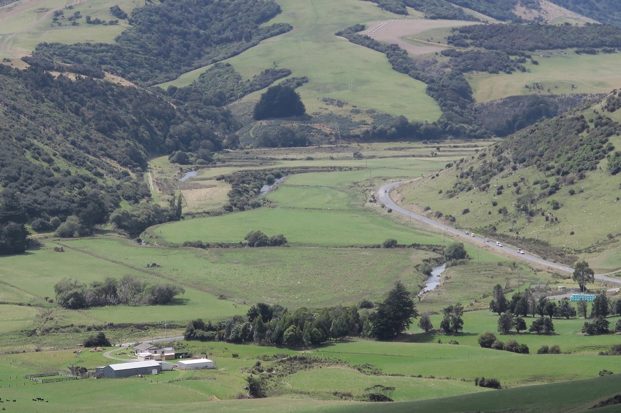 langs de Southern Scenic Road