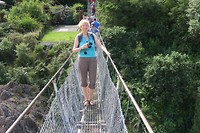Kootje op de hangbrug