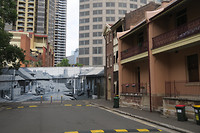 De Rocks in Sydney - fotowand met oude situatie