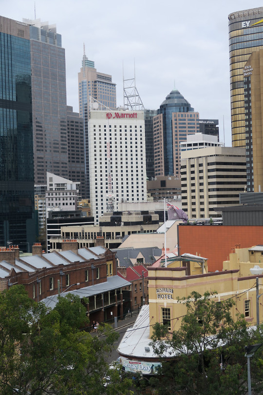 vanaf de Harbour bridge Sydney