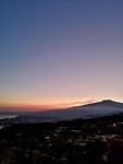 Zicht op Mount Etna richting Castelmola.