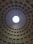 Het al ziende oog binnen in het Pantheon.