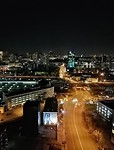 Zicht op Kiev bij aankomst.