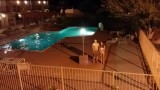 A late night swim!