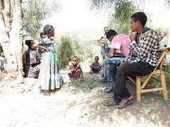Tijdens de interview in Tsigea