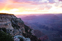 Mooie uitzichten op de Grand Canyon na een hevige regenbui