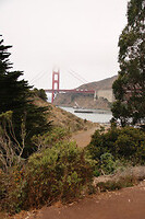Vanuit Sausolito, zicht op de Golden Gate Bridge
