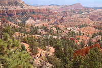 Eerste zicht op Bryce Canyon NP