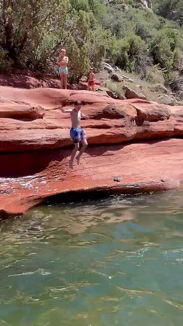 Jumping from cliffs