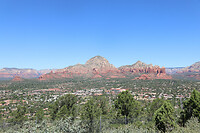 Uitzicht over Sedona, vanaf het vliegveld