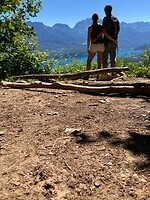 tijdens hike bij Annecy