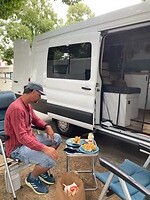 ff langs de friterie geweest