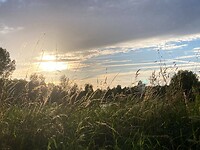 zonsondergang net onder Orléans aan de Loire