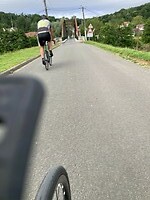eerste ritje in Frankrijk op de nieuwe fietsen