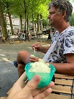 limoncello ijs was de enige melkvrije keus. Geen straf!