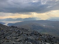 vanaf de top van Tromsdalstinden