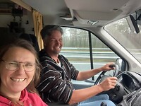 onderweg en blij