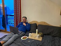 diner op onze bedbank