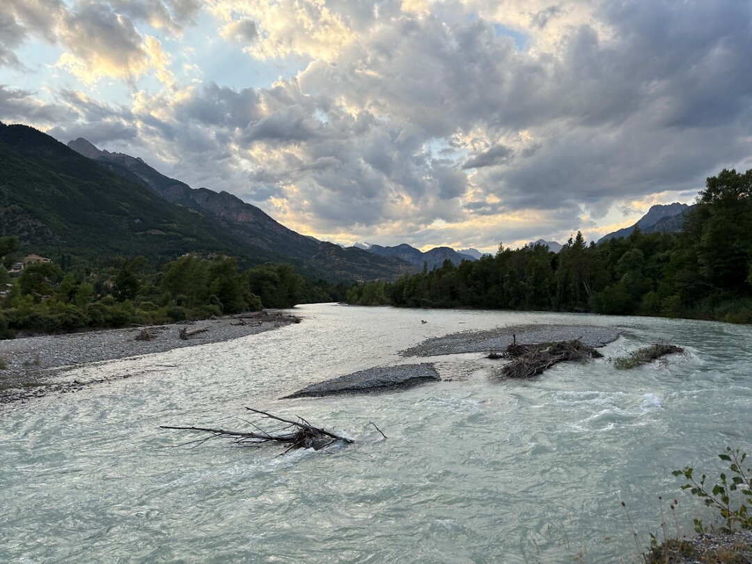 La Durance met de glacier in de verte
