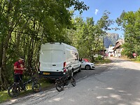 de fietsen er weer uit