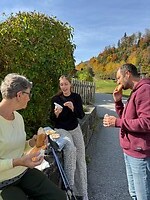 lunchen in de zon