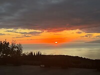 zonsondergang vanaf het terras