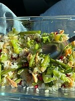 rijstsalade onderweg