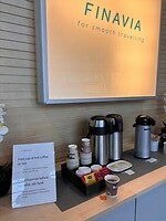 gratis koffie en thee in de vertrekhal