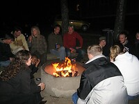 kampvuurtje op de bruiloft in 2007