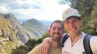 Erik en Paul op de Tafelberg