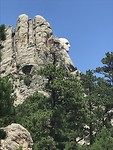 Zijkant Mount Rushmore: Washington en profil