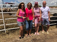 Roze team: Dilan, Danielle, ik en René.