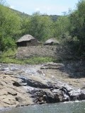 De typische basotho huisjes!