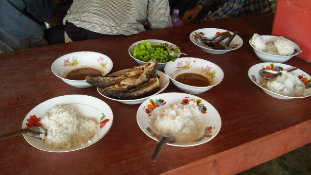 lunch met de locals