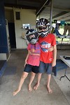 156 klaar voor een ritje op de trike achter de quad