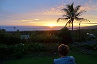 162 mooie zonsondergang vanaf de veranda