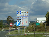 Entree Polen bij Golinsk