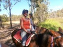 Horse riding in the bush