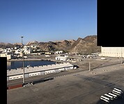 Muscat gezien van ons bootje