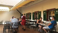 Een koffie stop onderweg Villach en Graz