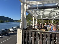 Het terras van het verblijf hotel Anker