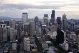 donwtown Seattle vanop de Space Needle