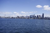 Seattle skyline vanop het water