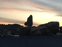 Bismarc Rock bij zonsondergang