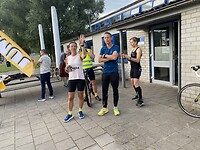 Alja voor de start op 9 juli
