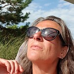 Alja genietend van de Veluwse zon